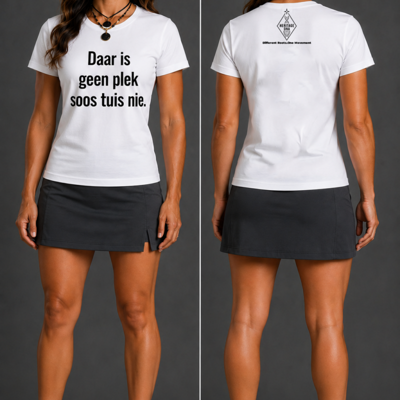 Daar is geen plek soos tuis nie_ Afrikaans DNA Unisex T-shirt