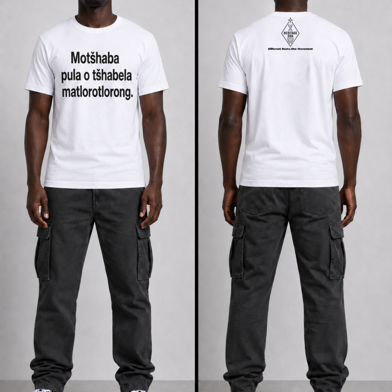 Motšhaba pula o tšhabela matlorotlorong_Sepedi DNA Unisex T-shirt