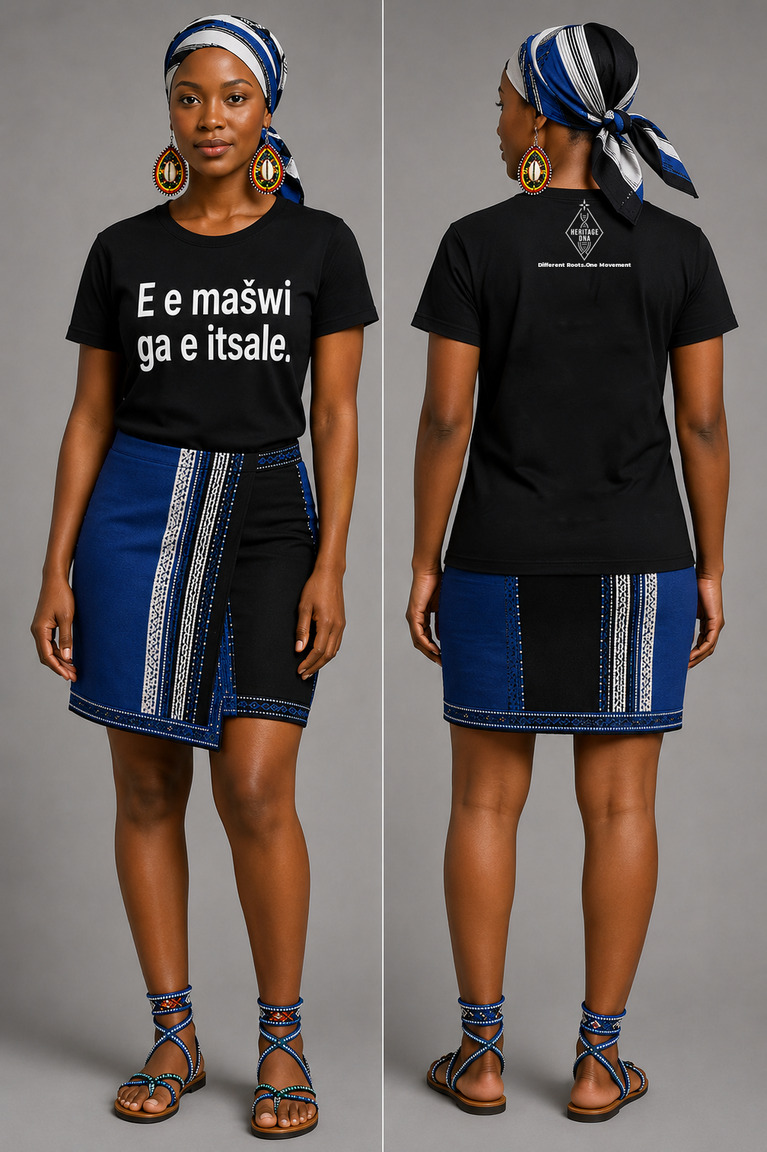 E e mašwi ga e itsale_ T-Shirt - Image 3