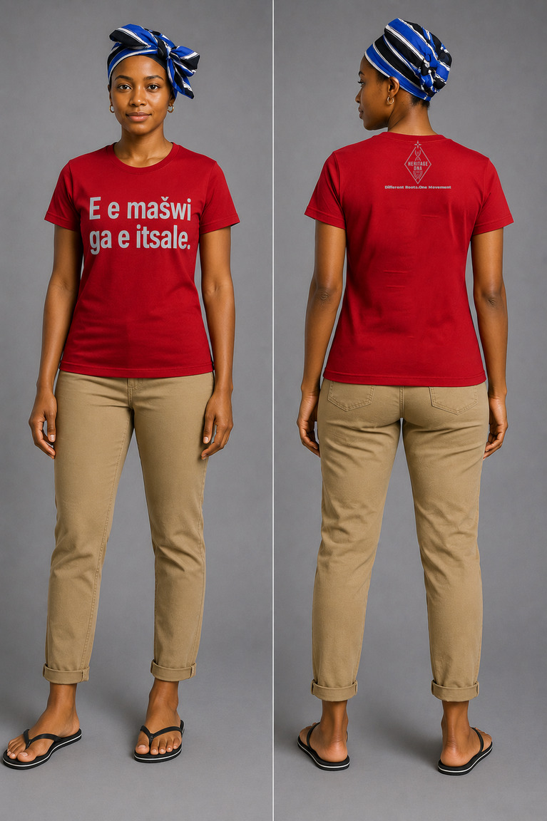 E e mašwi ga e itsale_ T-Shirt - Image 4