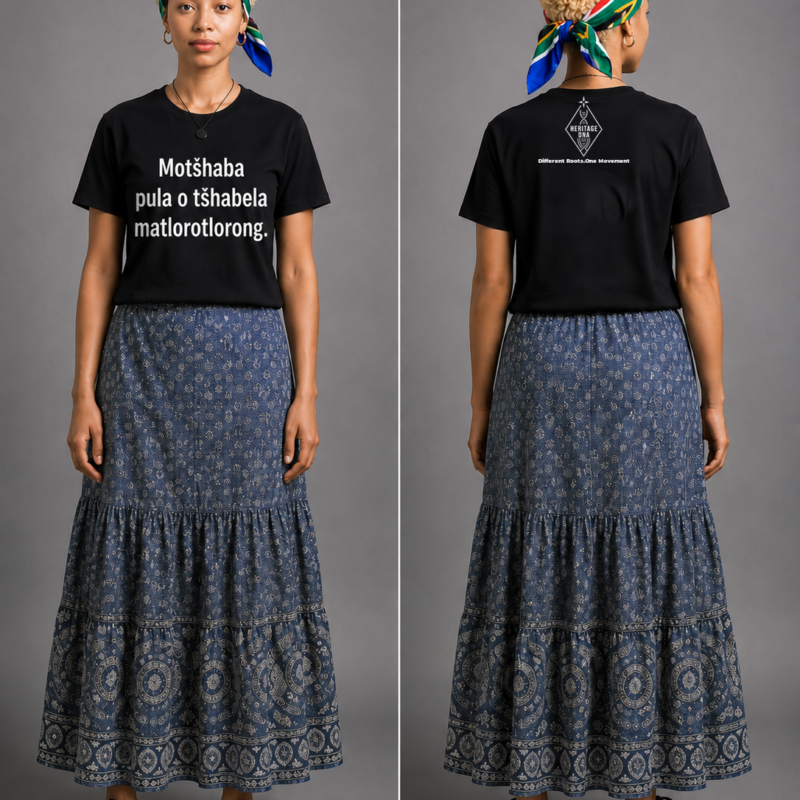 Motšhaba pula o tšhabela matlorotlorong_ T-shirt