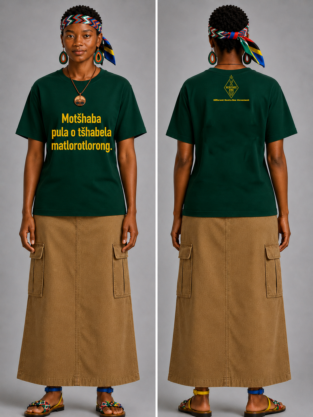 Motšhaba pula o tšhabela matlorotlorong_ T-shirt - Image 3