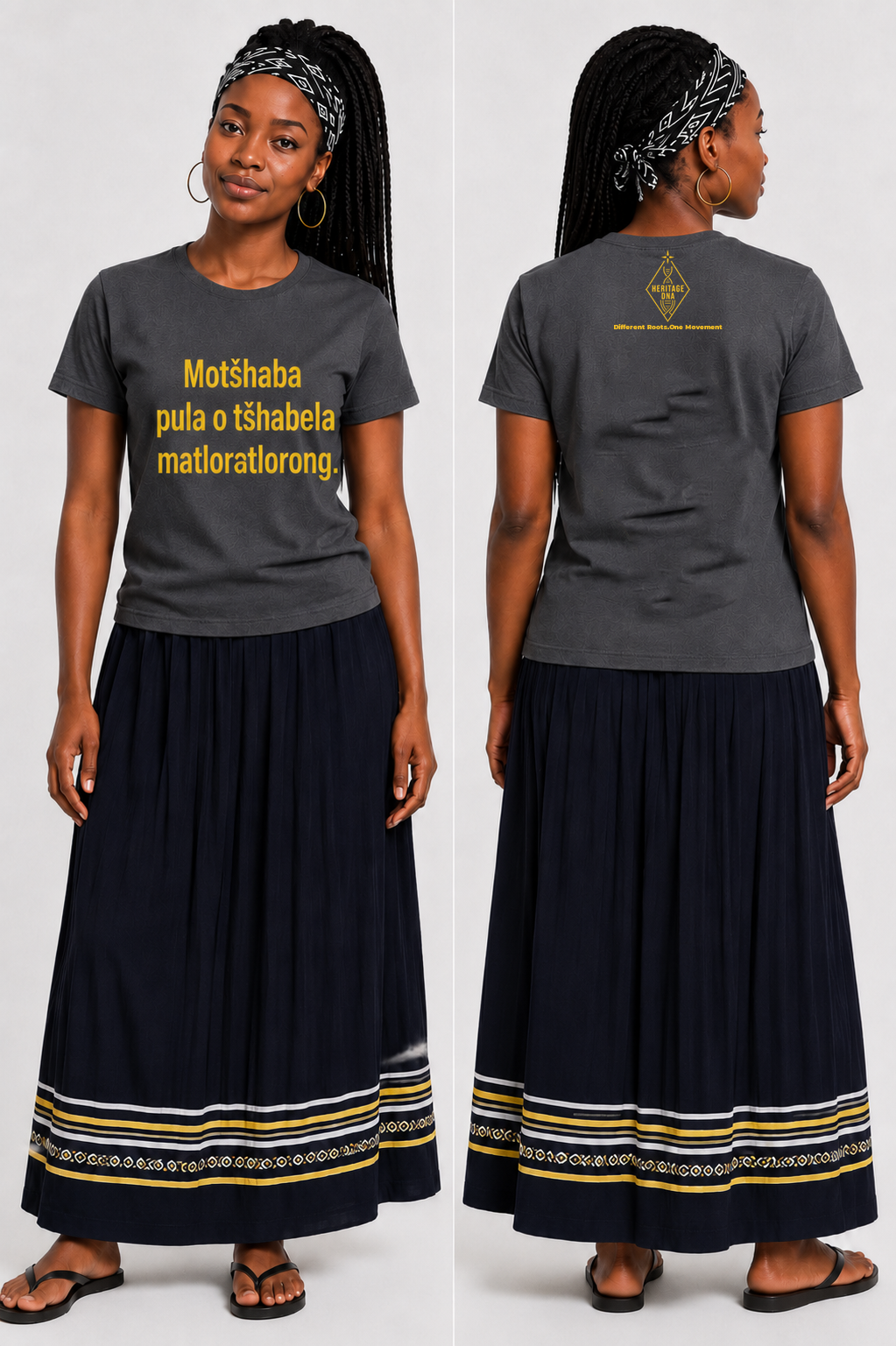 Motšhaba pula o tšhabela matlorotlorong_ T-shirt - Image 6