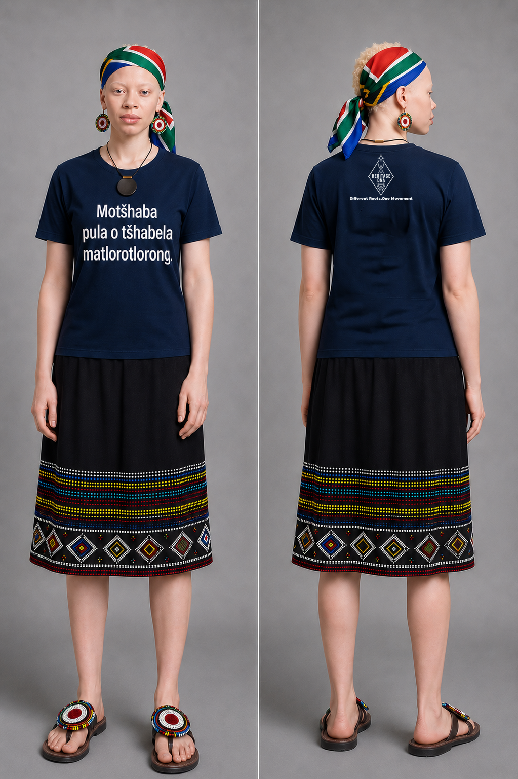 Motšhaba pula o tšhabela matlorotlorong_ T-shirt - Image 5