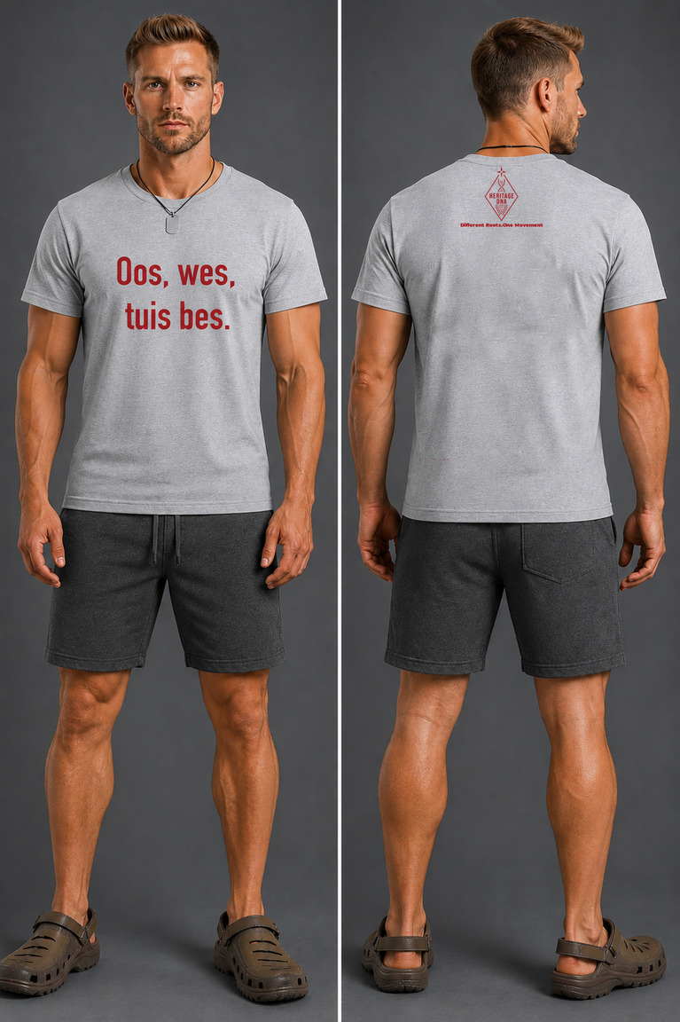 Oos, wes, tuis bes_ Afrikaans DNA Men T-shirt - Image 7