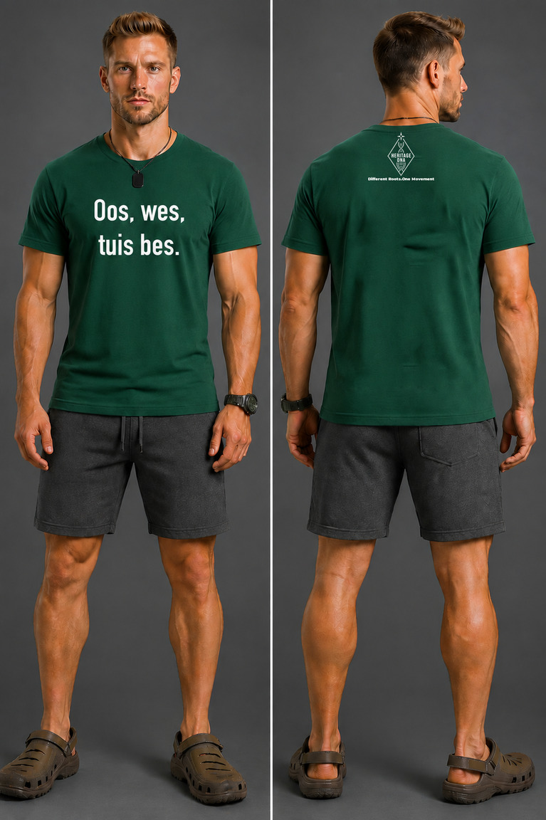 Oos, wes, tuis bes_ Afrikaans DNA Men T-shirt
