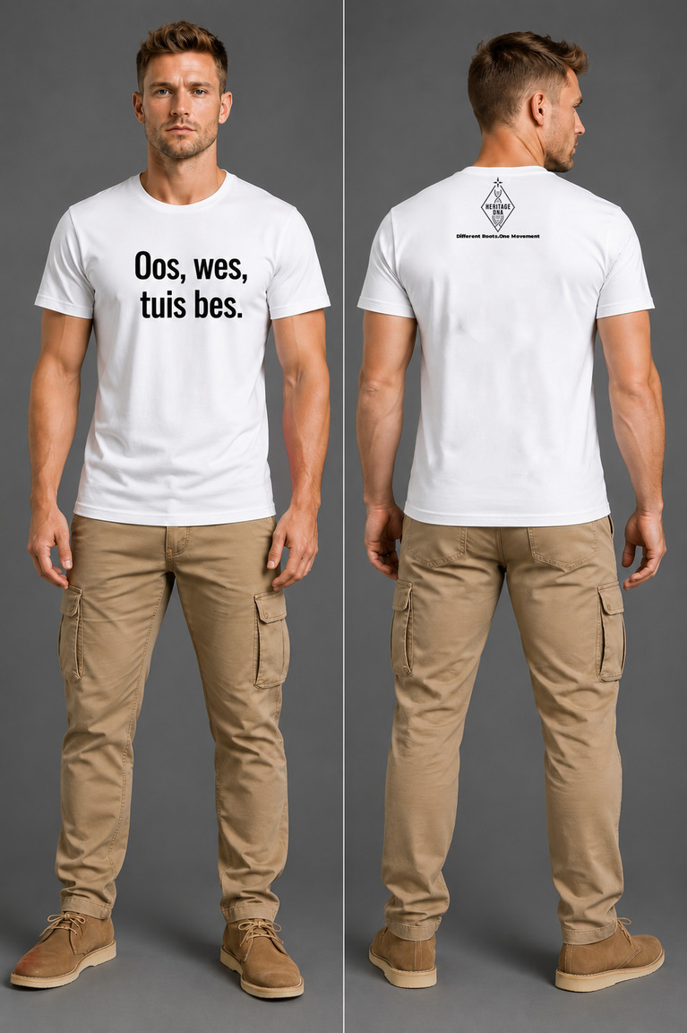 Oos, wes, tuis bes_ Afrikaans DNA Men T-shirt - Image 3