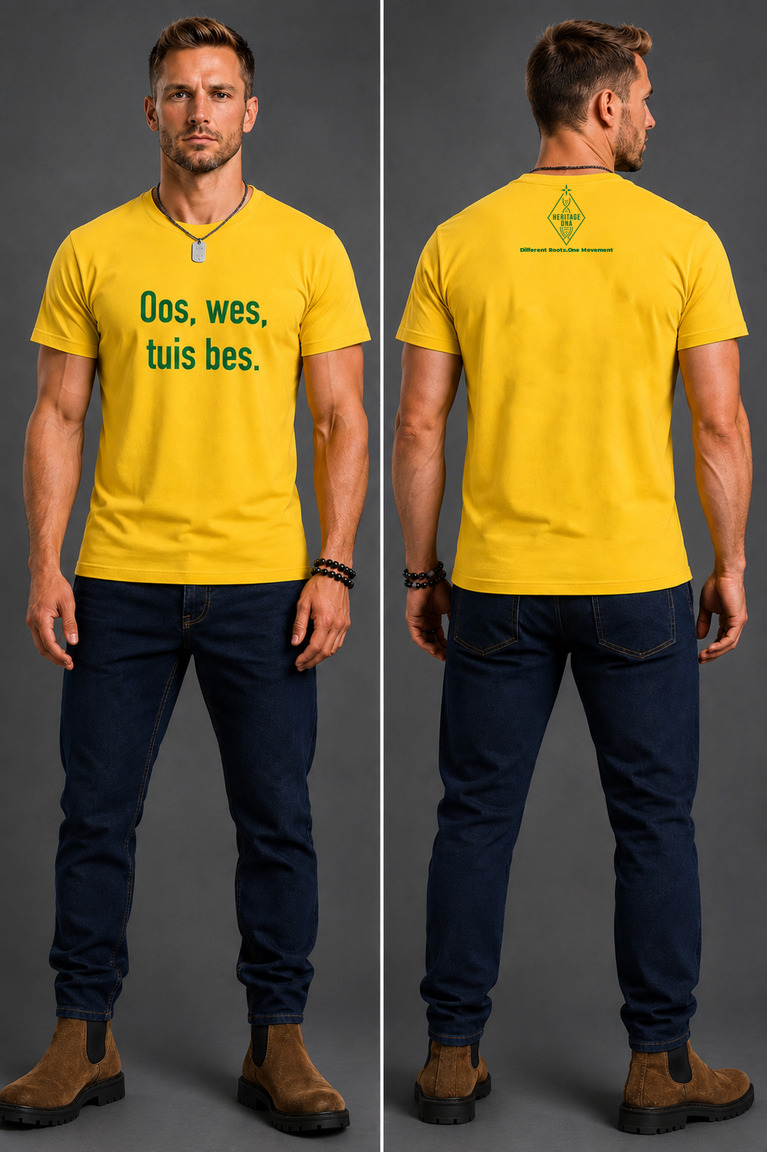 Oos, wes, tuis bes_ Afrikaans DNA Men T-shirt - Image 6